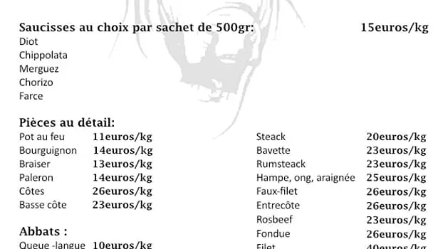 Flyer viande