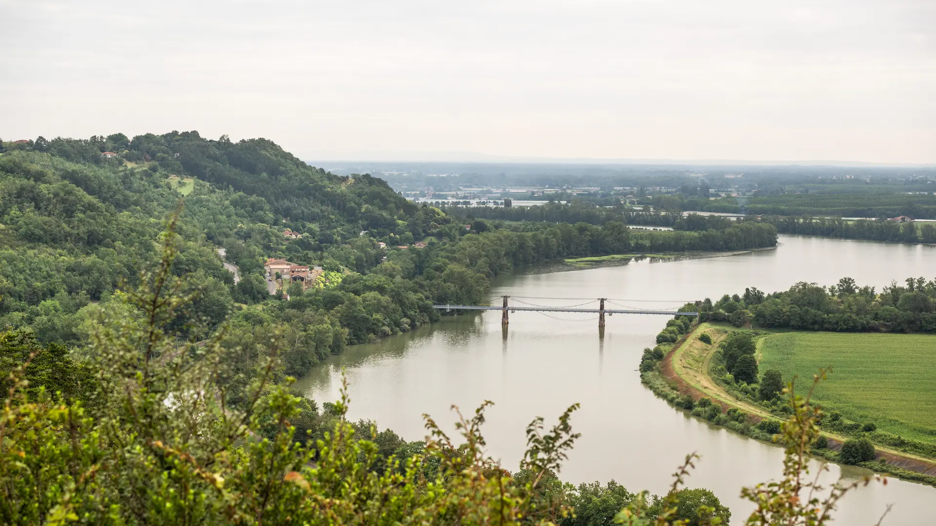 panoramic view-Garonne-viewpoint of Boudou