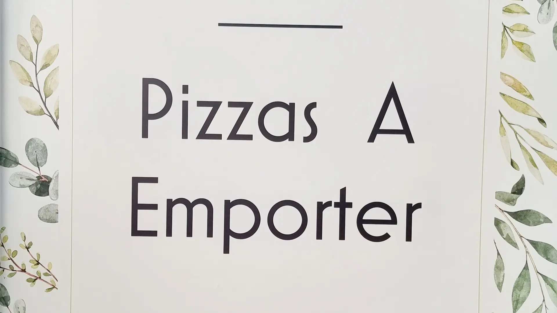 Pizza à emporter