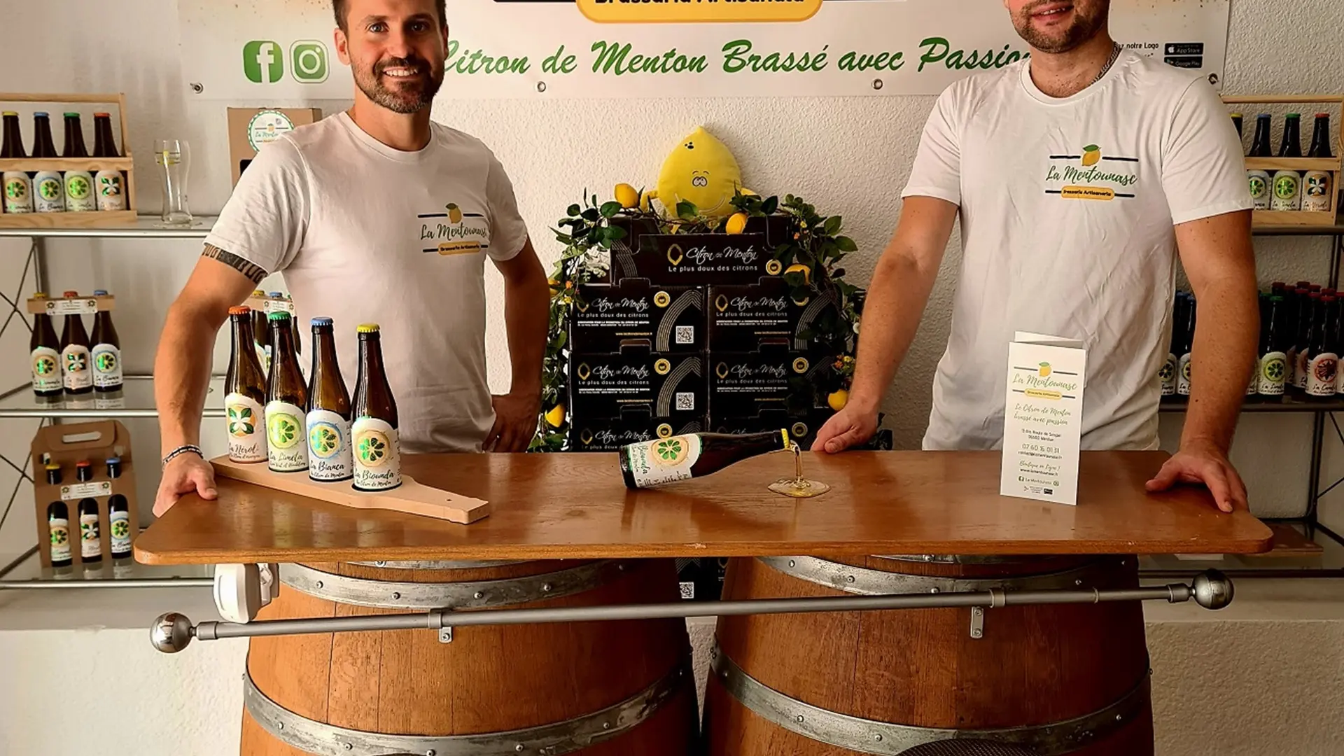 Les 2 gérants de la brasserie