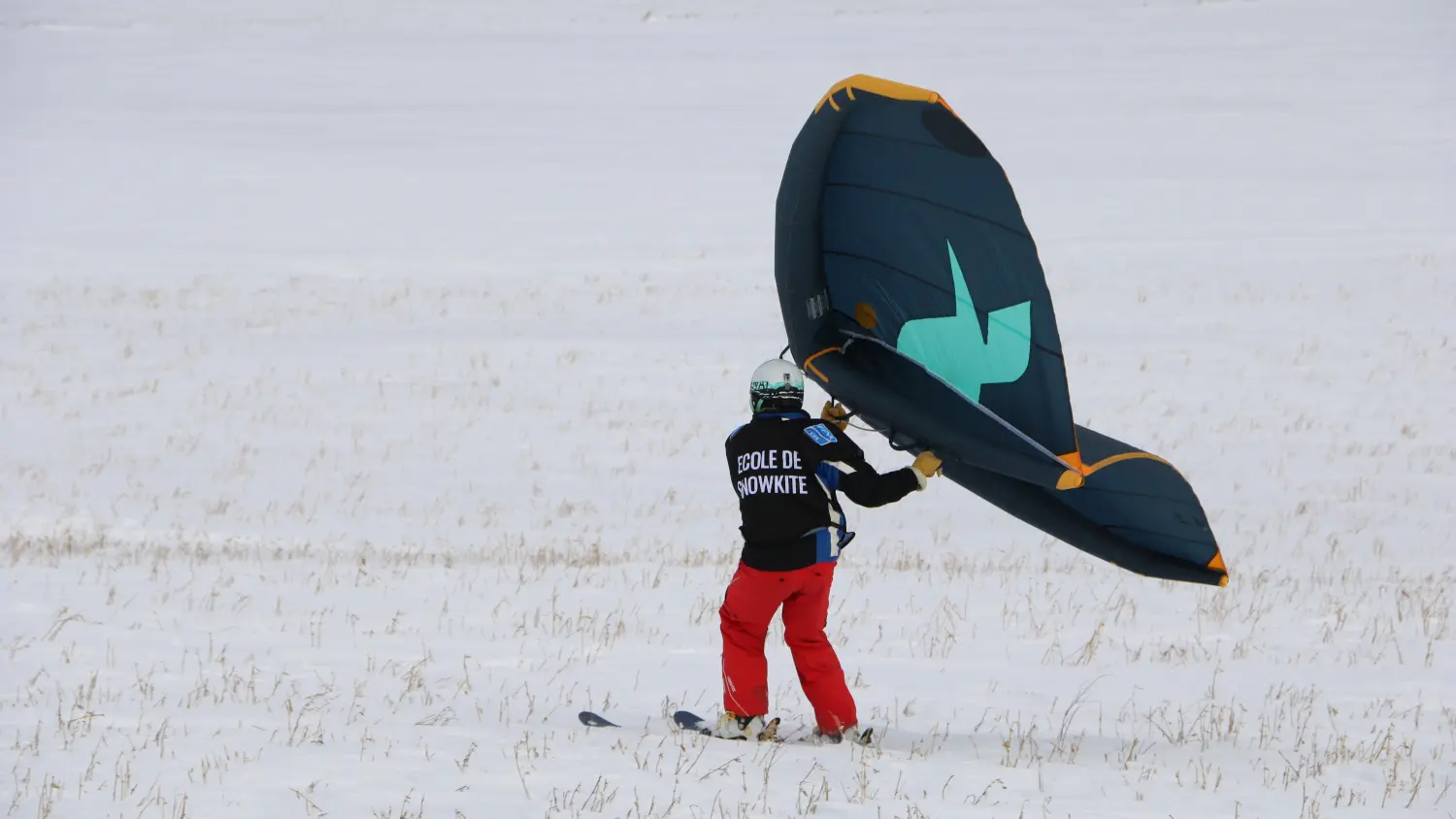 Wing avec Ecole Snowkite Champsaur