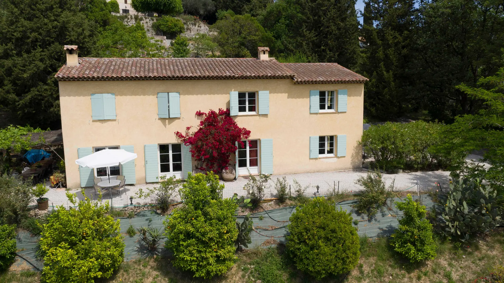 Gîte Côté Sud--Grasse-Gîtes de France Alpes-MaritimesVue aérienne