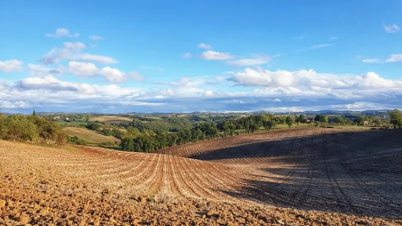 Point de vue sur la campagne environnante