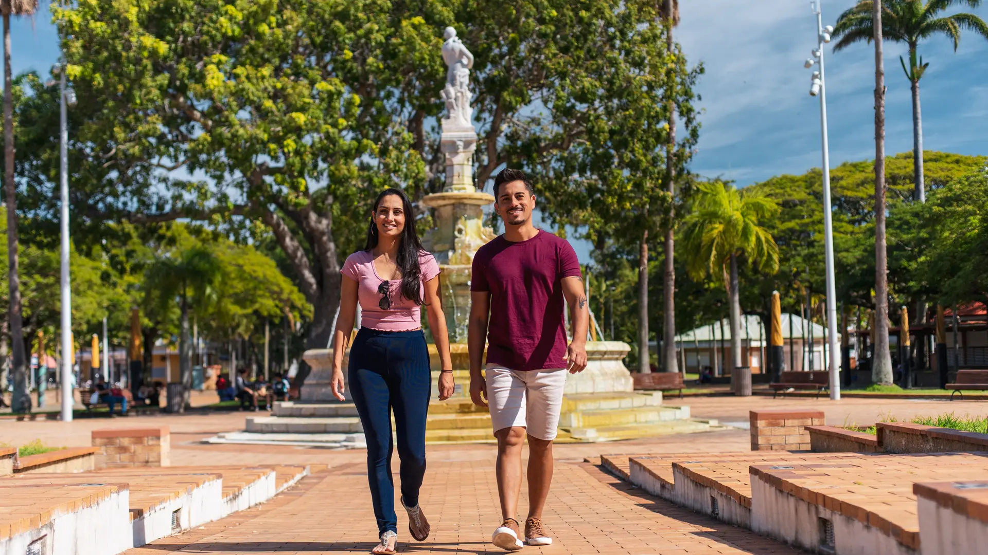 Stroll through the Place des Cocotiers