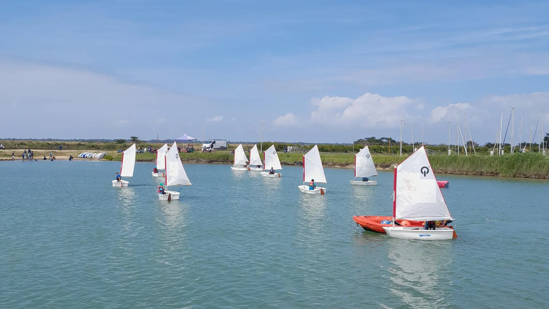 Optimists dans le bassin près du CNAR