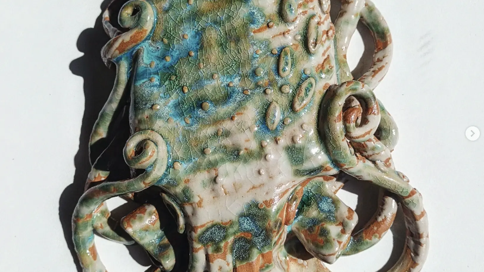 Octopus émaillé -  Benjamin Artese, céramiste à Cuers