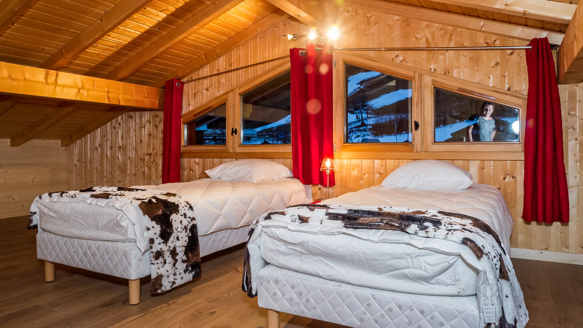 Chambre twin en mezzanine
