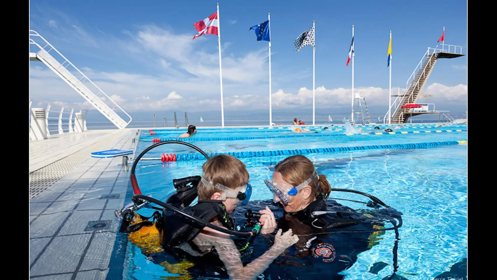 Photo plongée piscine