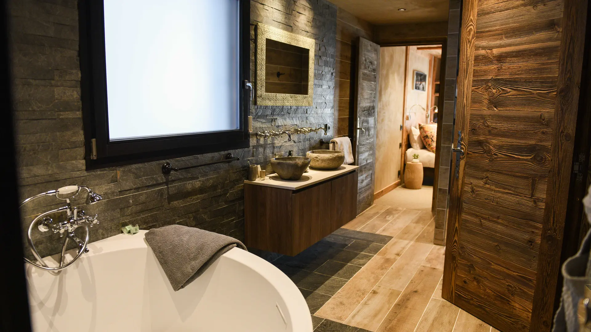 chalet la ferme d'Estelle salle de bain