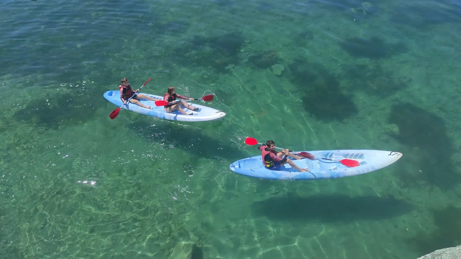 Balade en kayaks simple et double sur le Léman