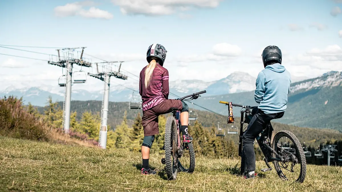 Au sommet du télésiège