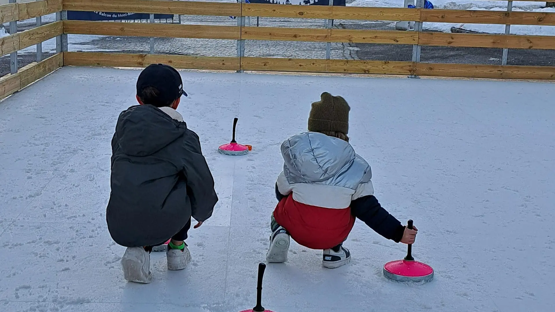 Children playing eisstock