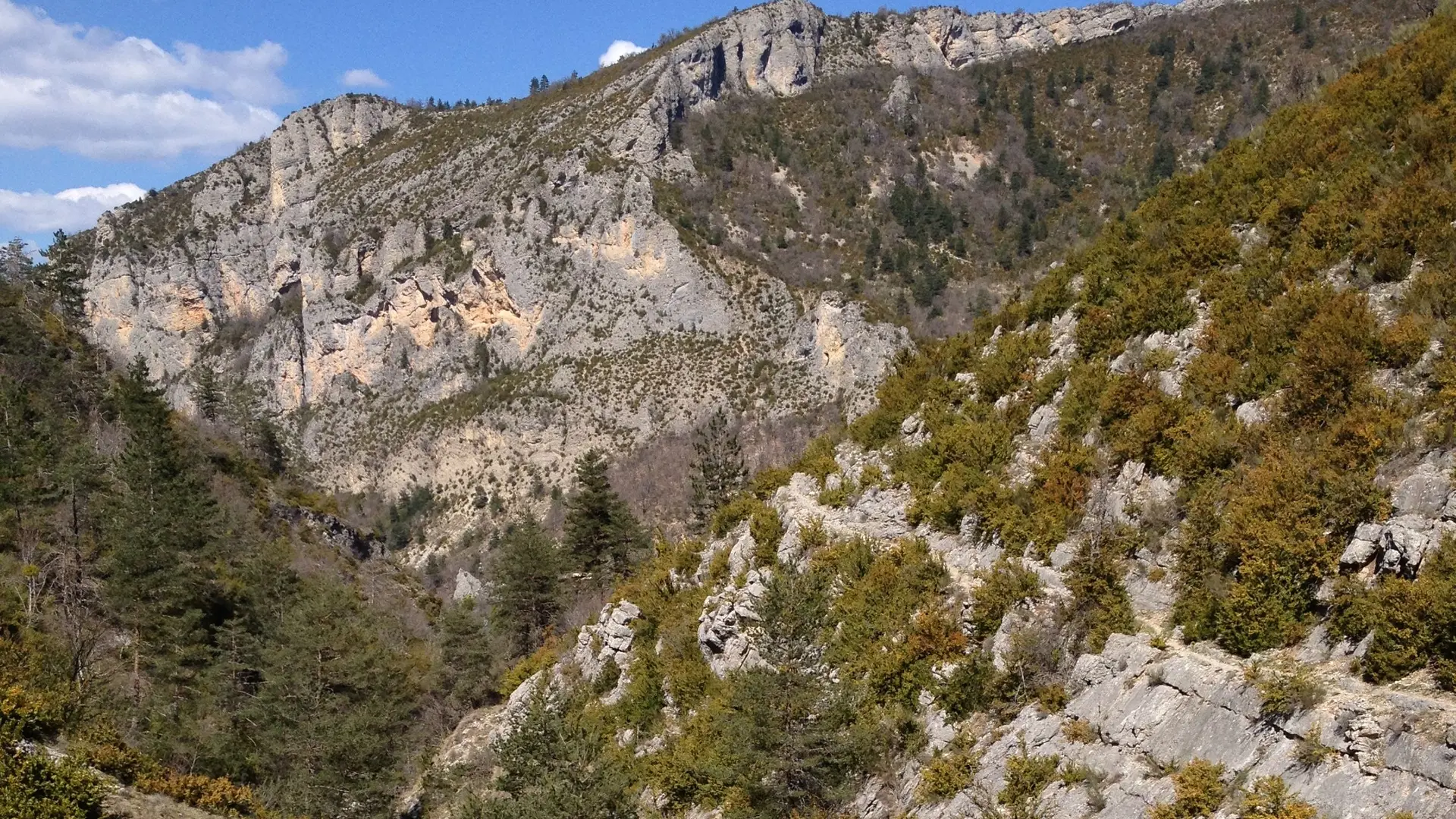 Sentier d'Annot à Saint Jean du Désert