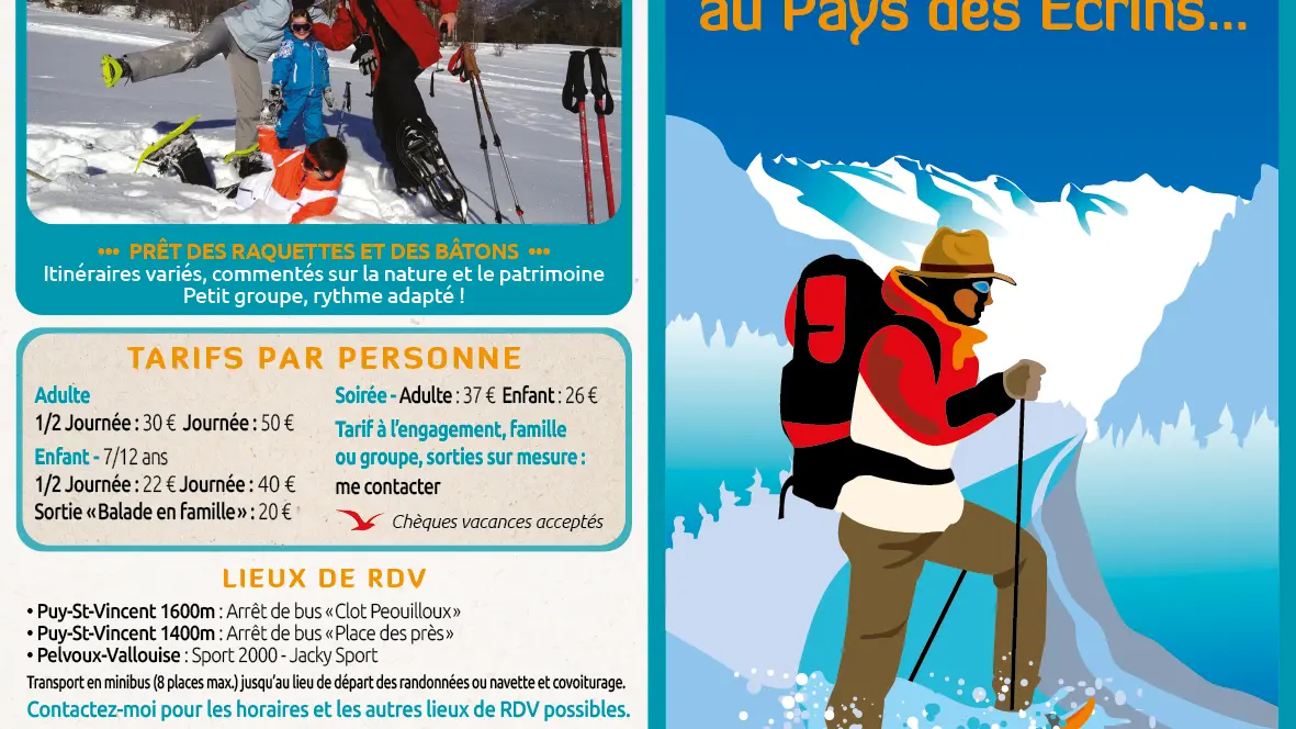 Programme raquettes + tarifs