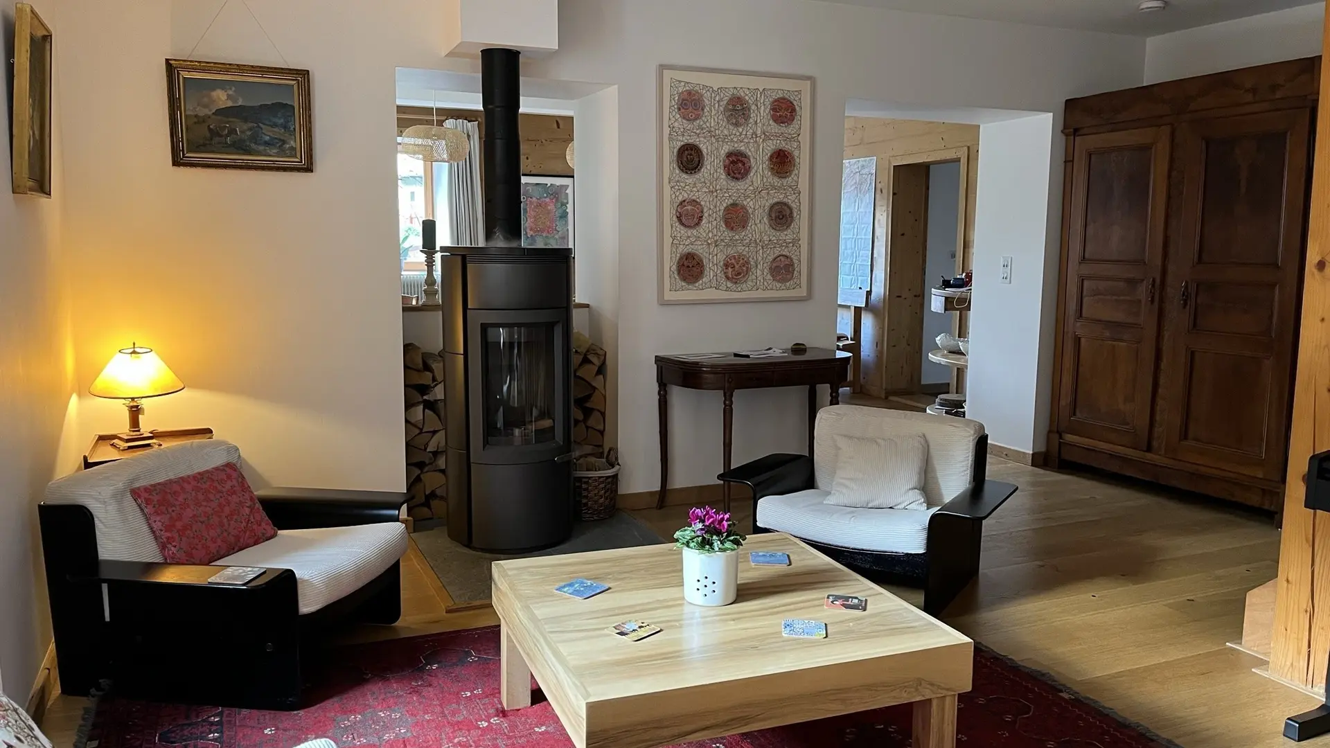 Salon avec Poele a bois