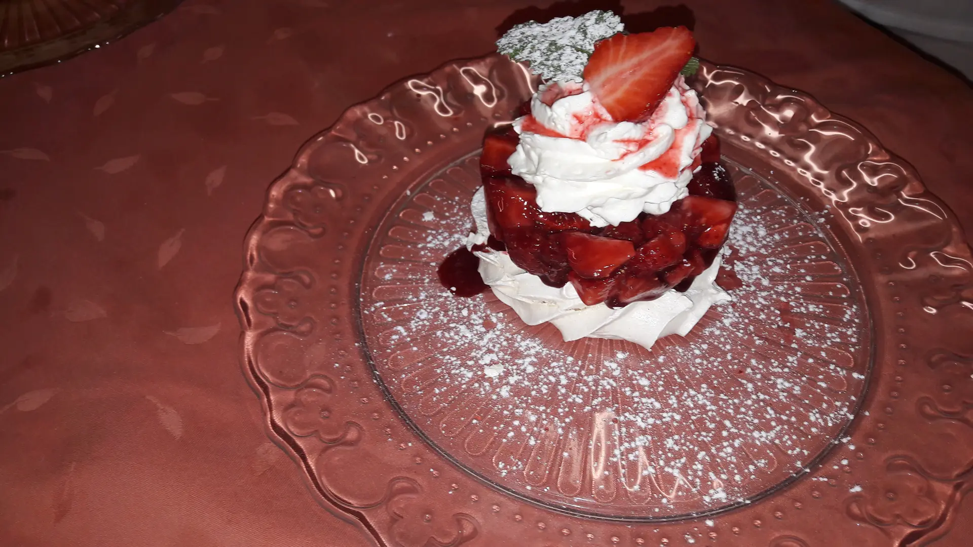 Dessert aux fraises