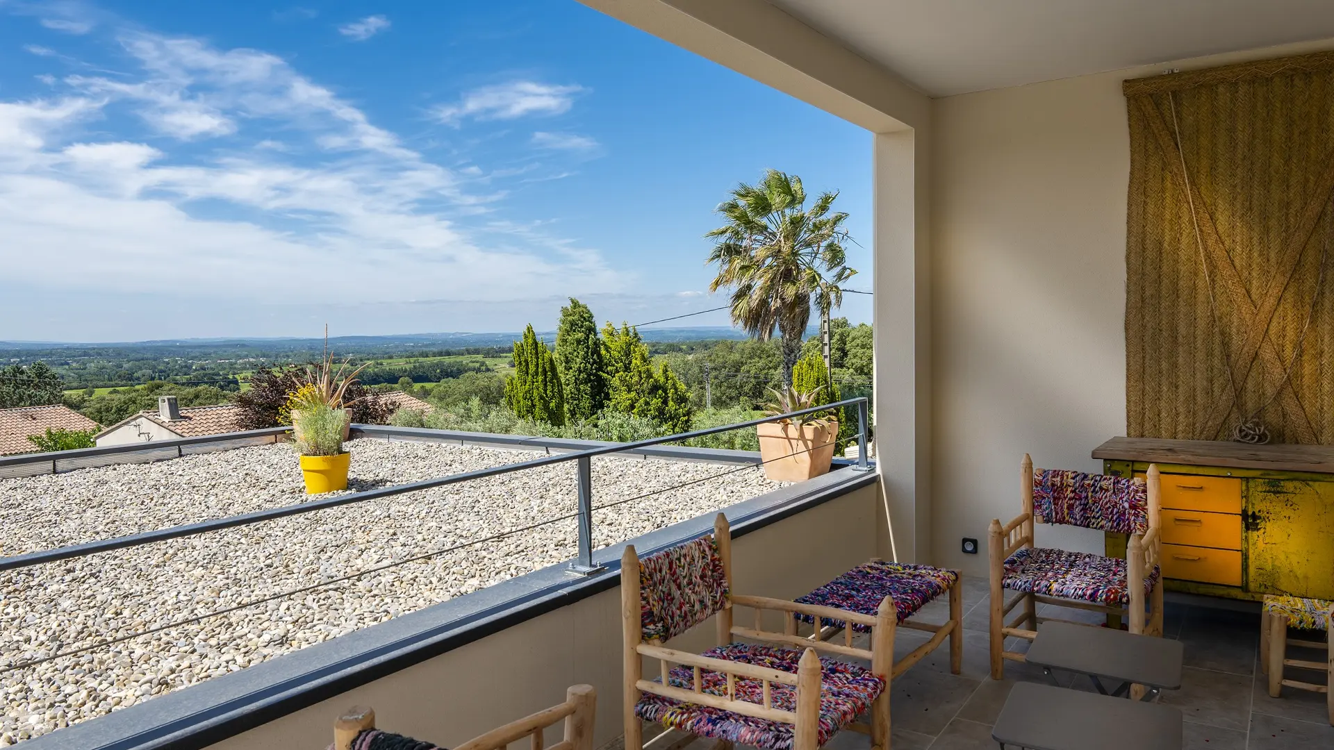 La vue de la terrasse