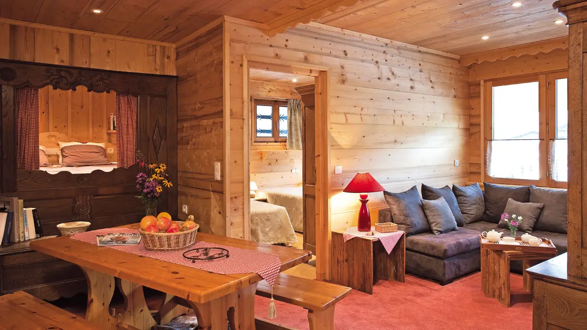 Séjour avec canapé/Living room with a sofa-Cortina n°2-Le Grand-Bornand