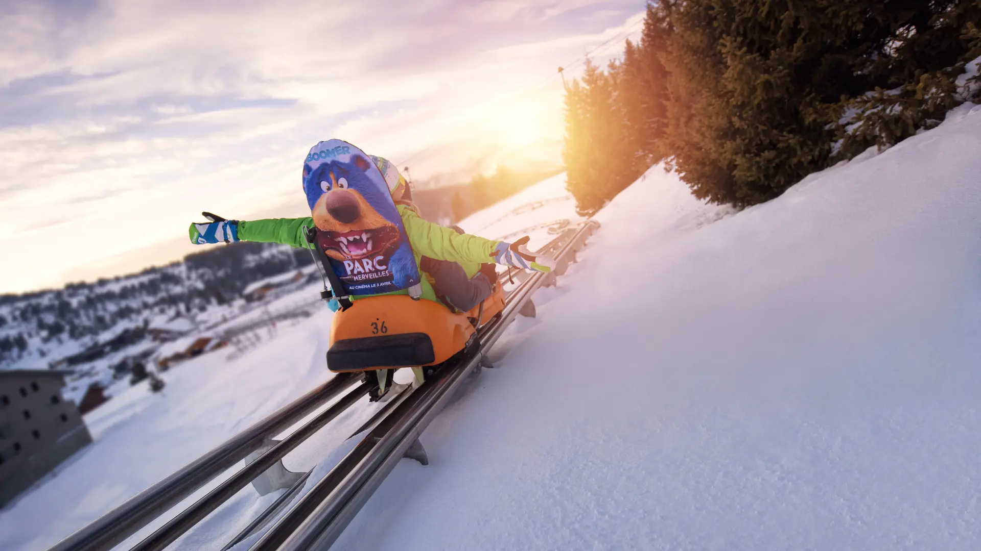 Luge sur rail aux Saisies