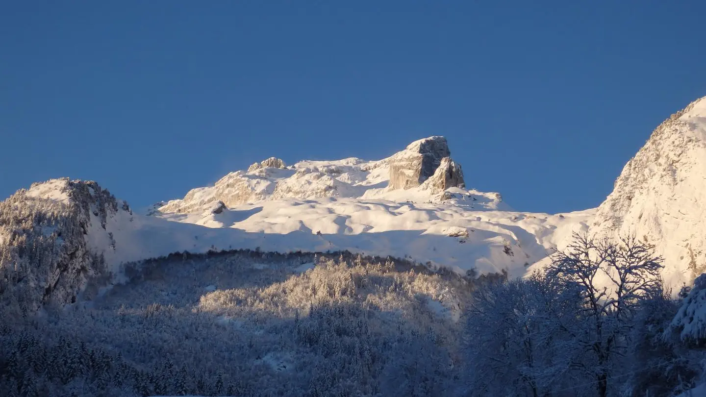 Depuis le gîte, la Tournette