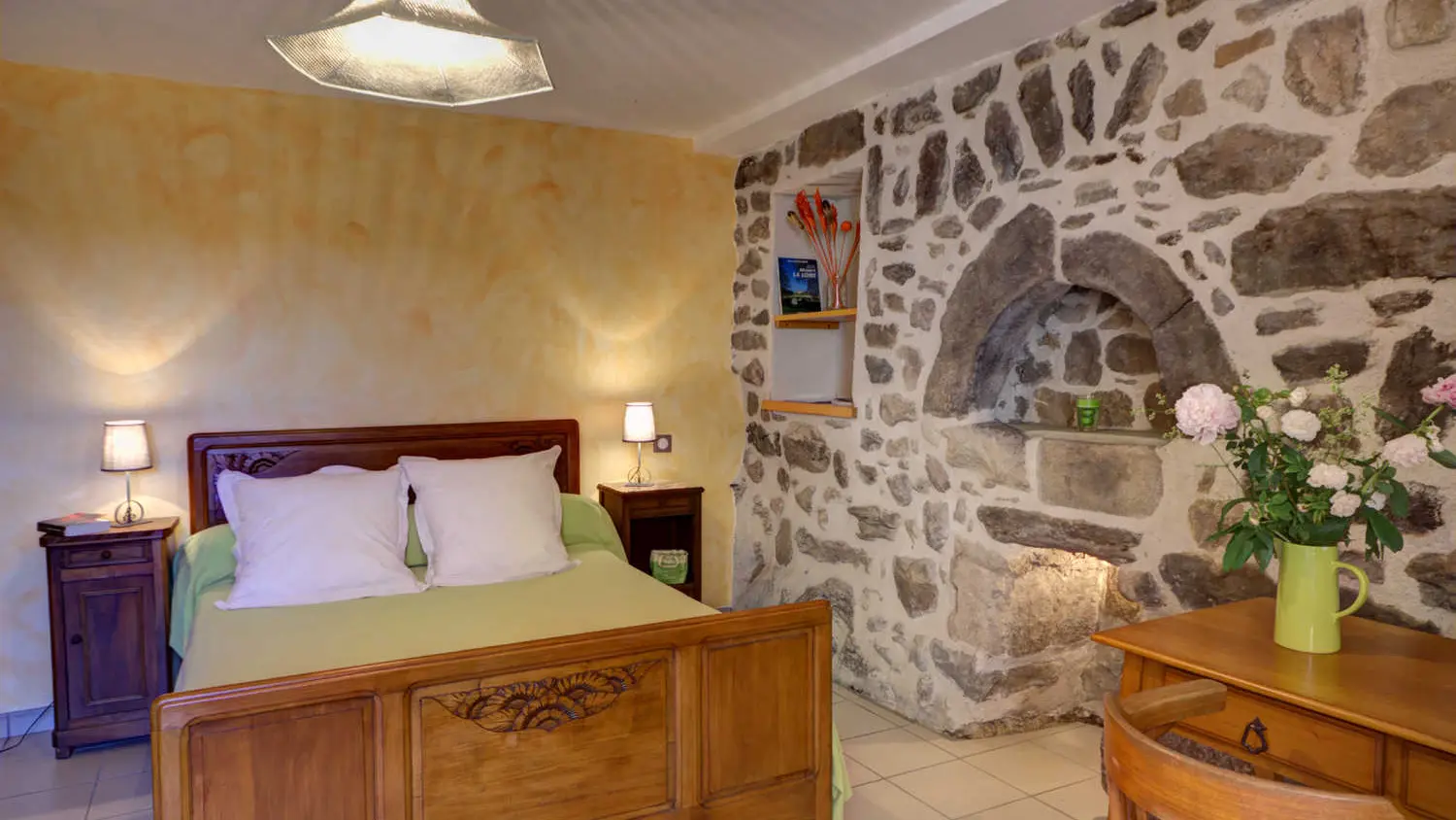 Chambre chèvrefeuille suite : 1 lit 140