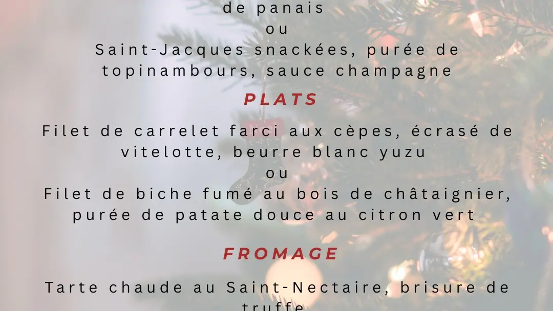 Menu de fêtes