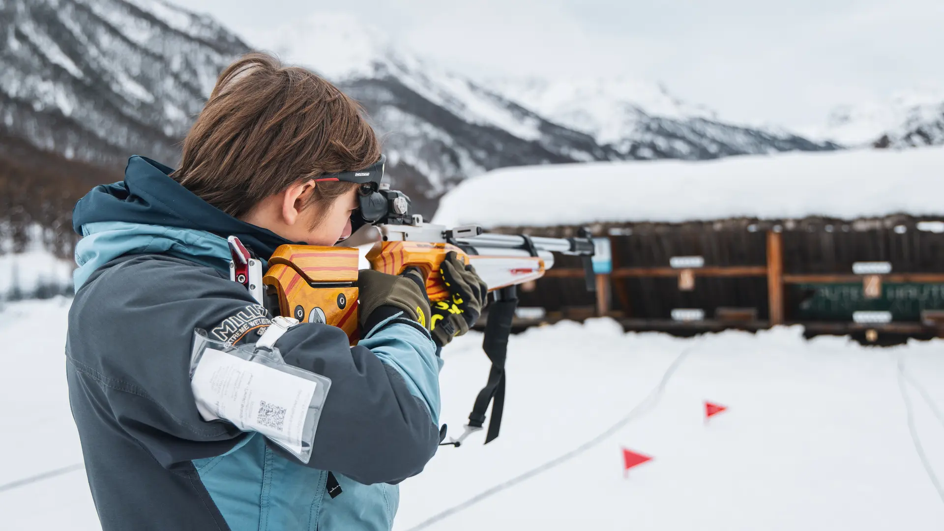 Initiation biathlon pour adolescent par l'ESF Névache