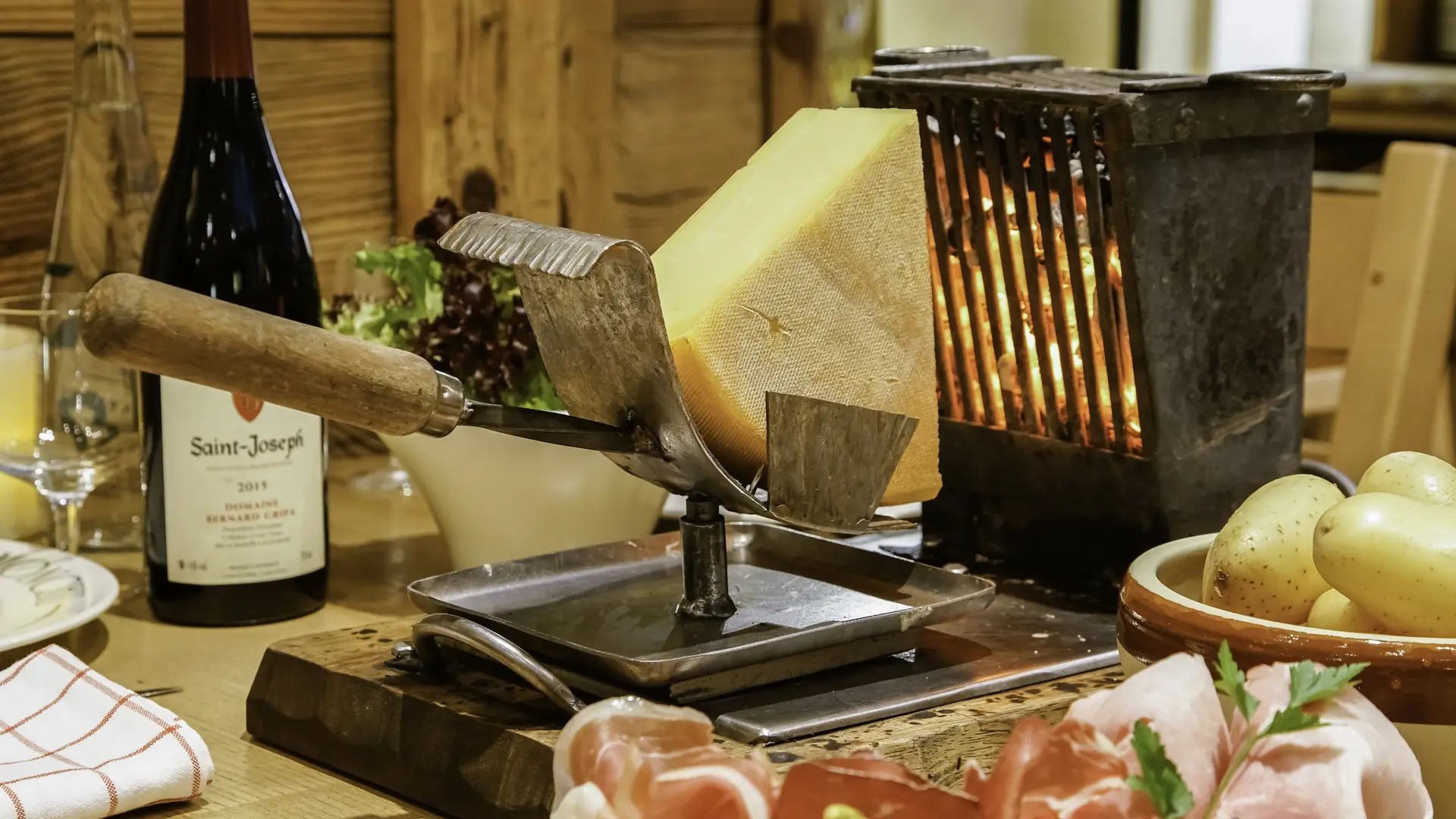 raclette a la braise