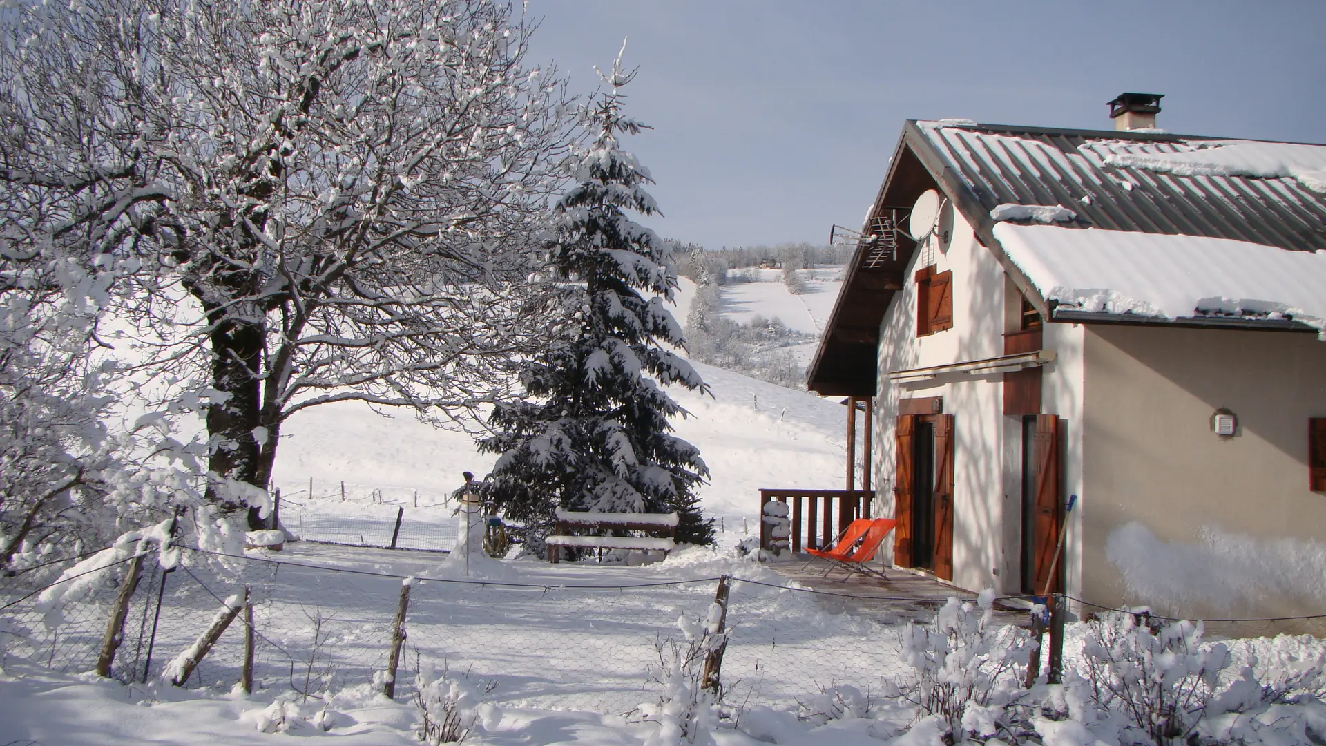 maison en hiver