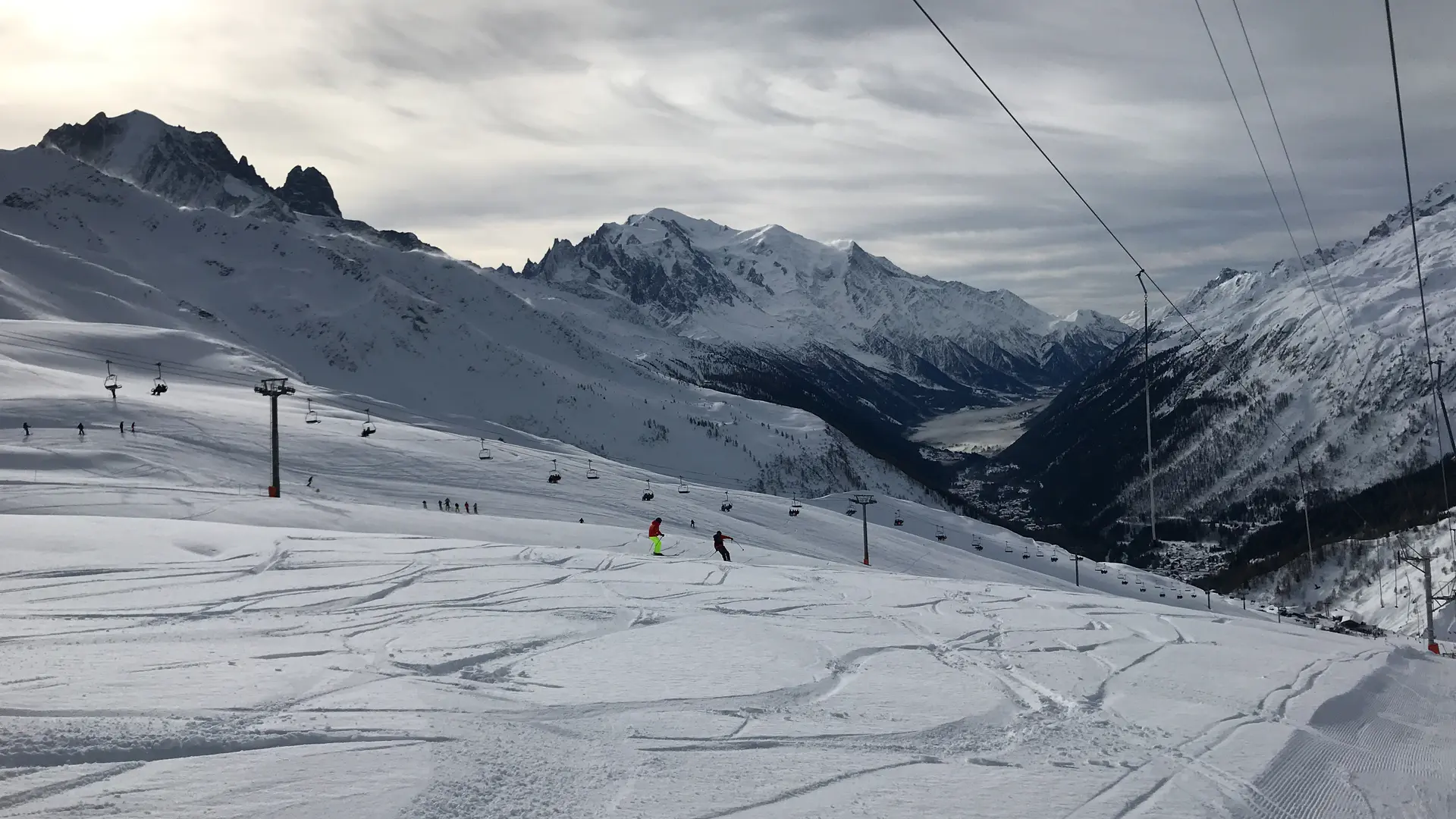 Vue depuis le haut de la piste