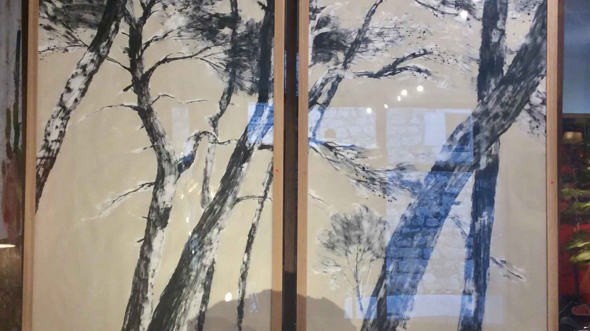 Tableau de pins parasols