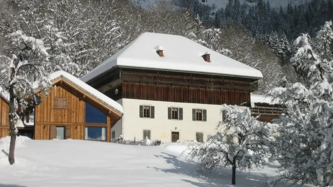 Gîte au rez-de-jardin.
Chalet de la propriétaire à côté.