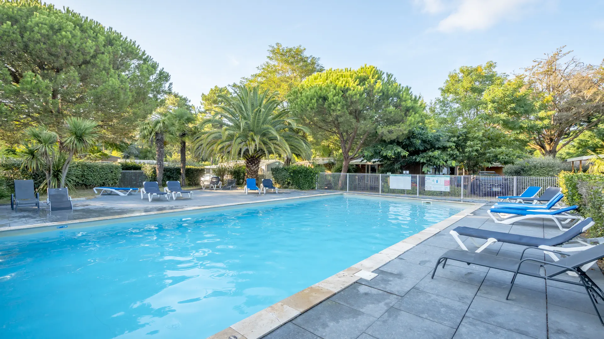 Heated outdoor swimming pool