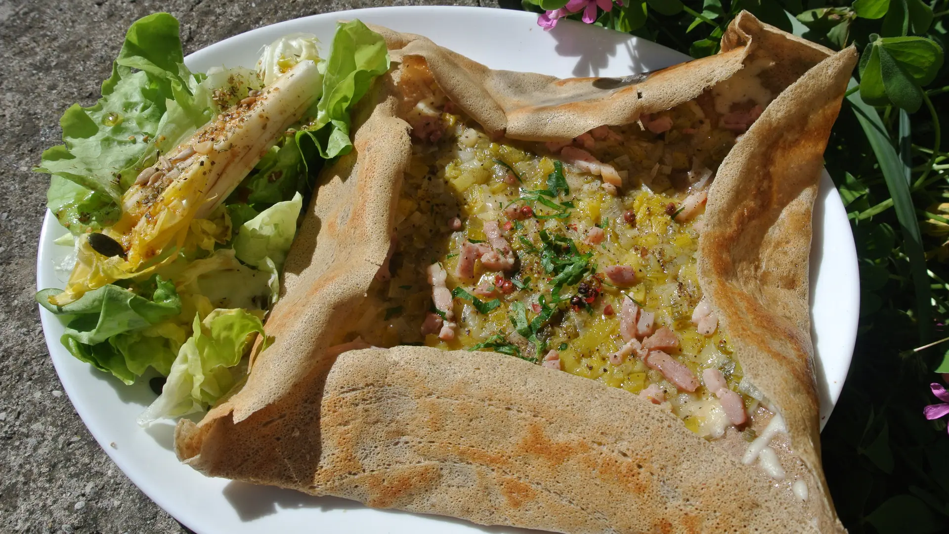 Galette Rempart (fondue de poireaux maison)