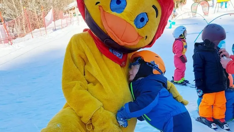 Mon Piou-Piou !!! Merci de m'avoir appris à skier ! Trop content d'avoir reçu ma médaille !!!!!