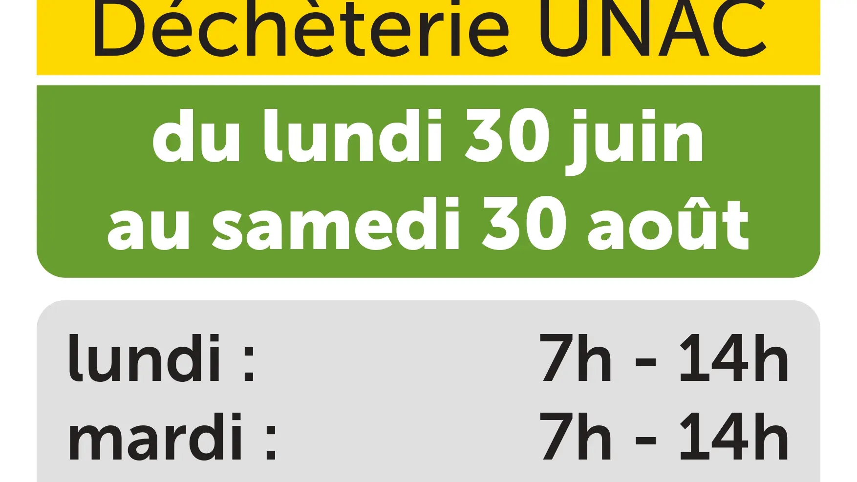 Affiche horaires d'été