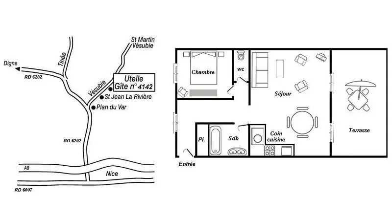 Gîte Les Amandiers d'Utelle-Le plan-Utelle-Gîtes de France des Alpes-Maritimes