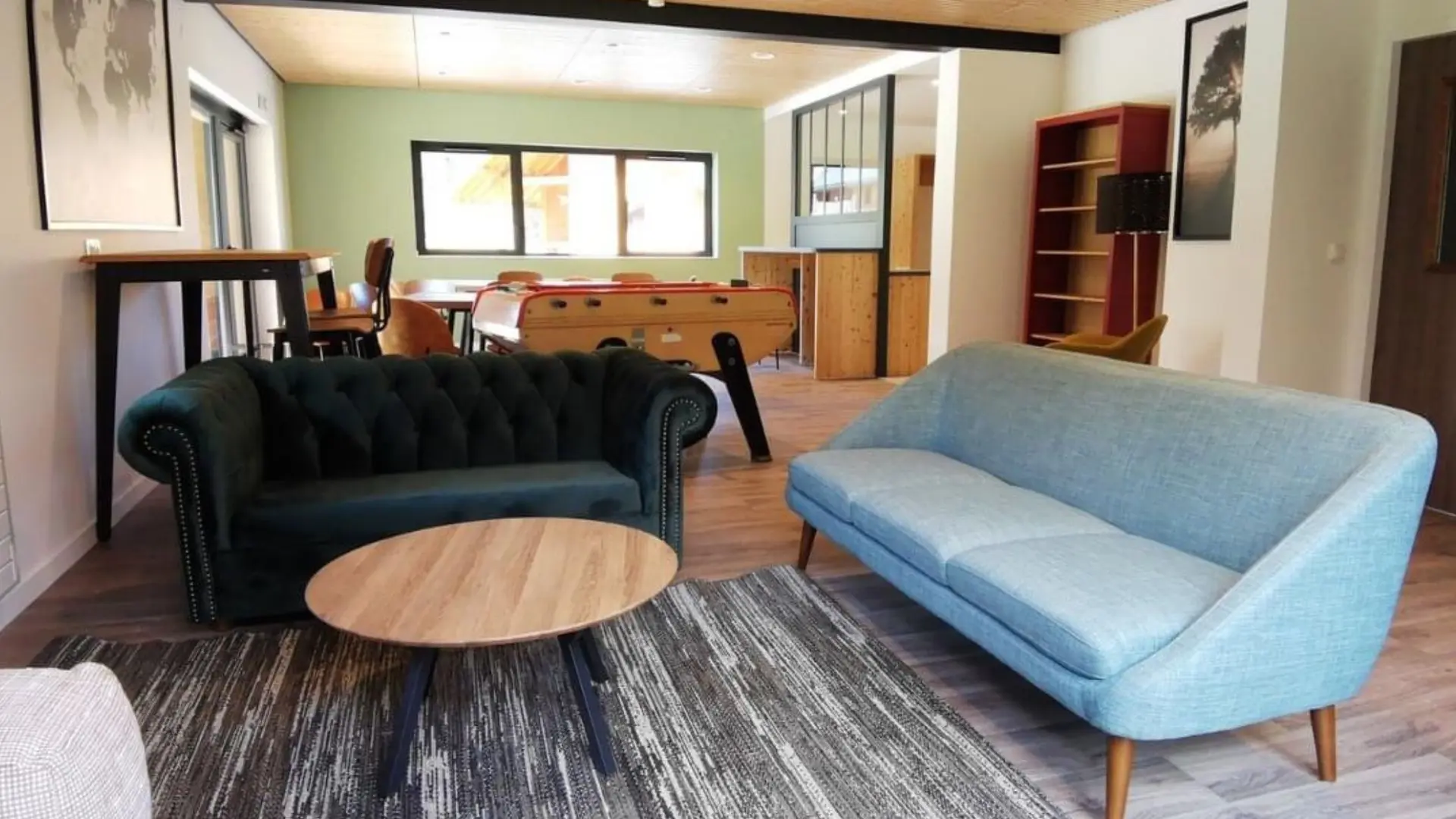 hostel living room
