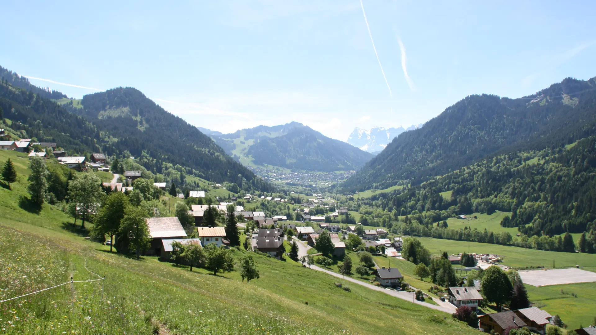 Vue sur le village de La Chapelle d'Abondance