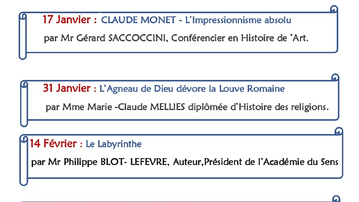 Les Conférences 1er Trim. 2024