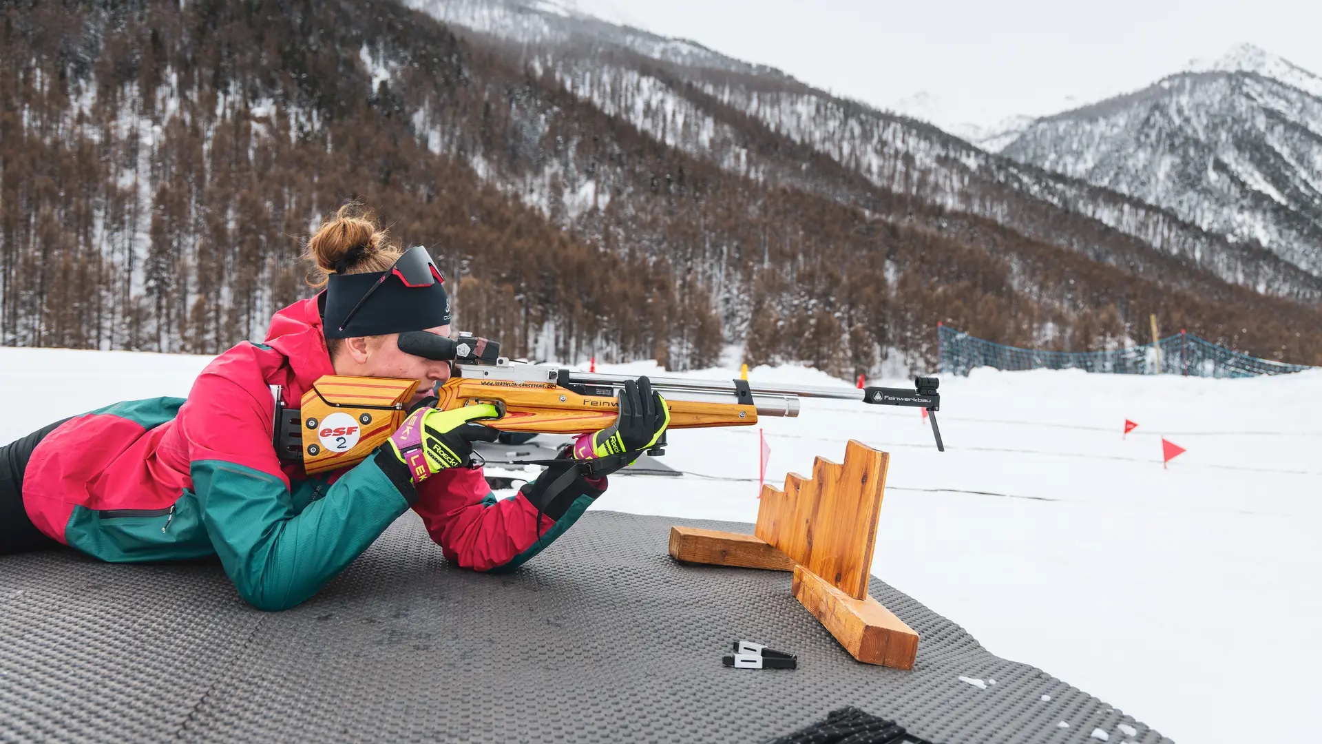 Session biathlon pour jeunes 10-16 ans par l'ESF Névache
