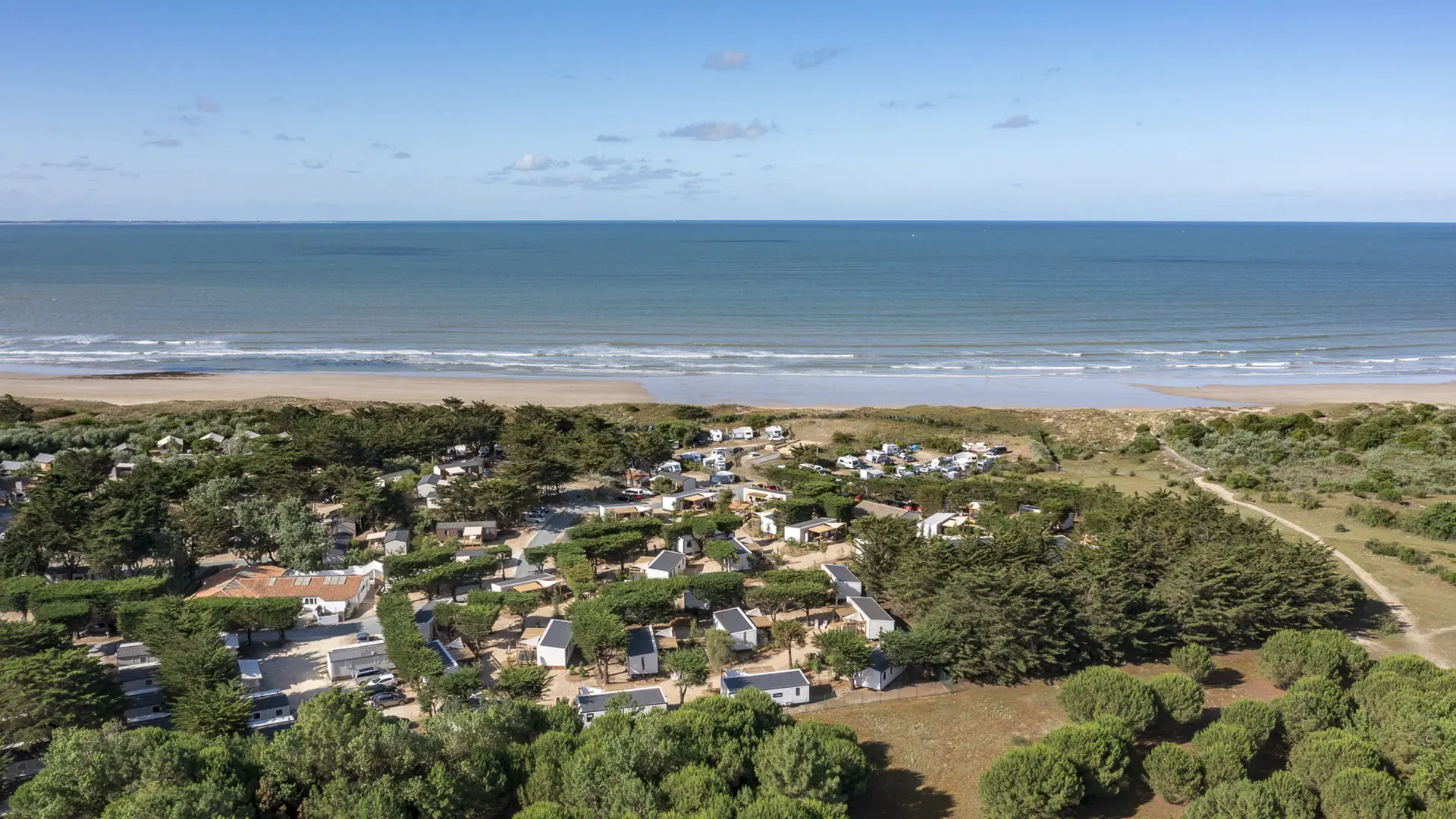 Vue aérienne du camping