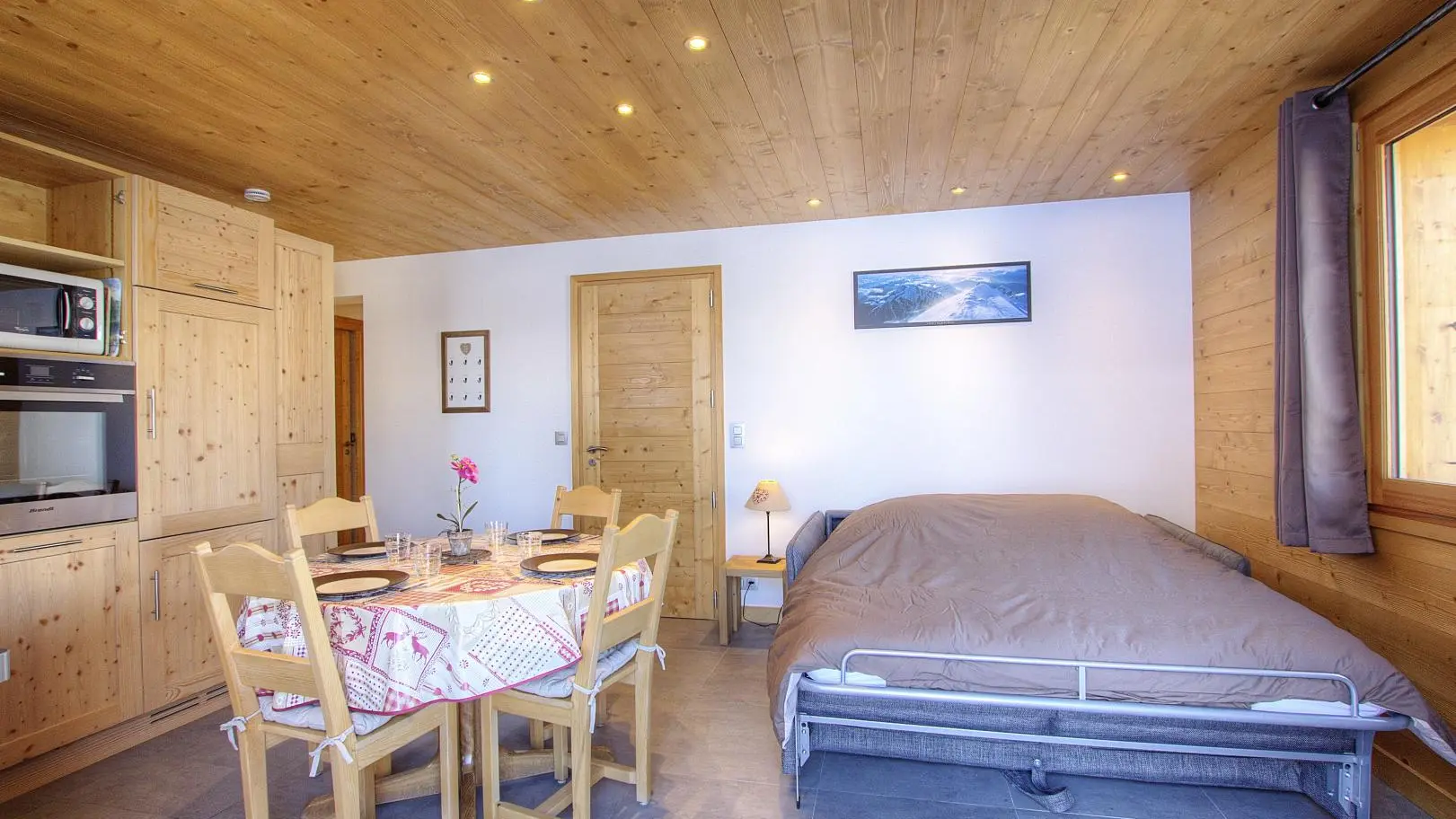 Canapé en mode couchage (140x190cm)