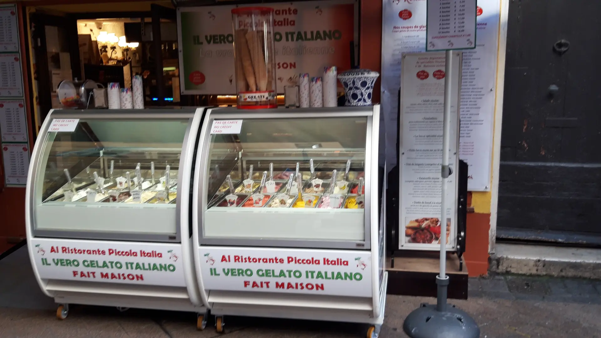 Glaces italiennes artisanales faites maison