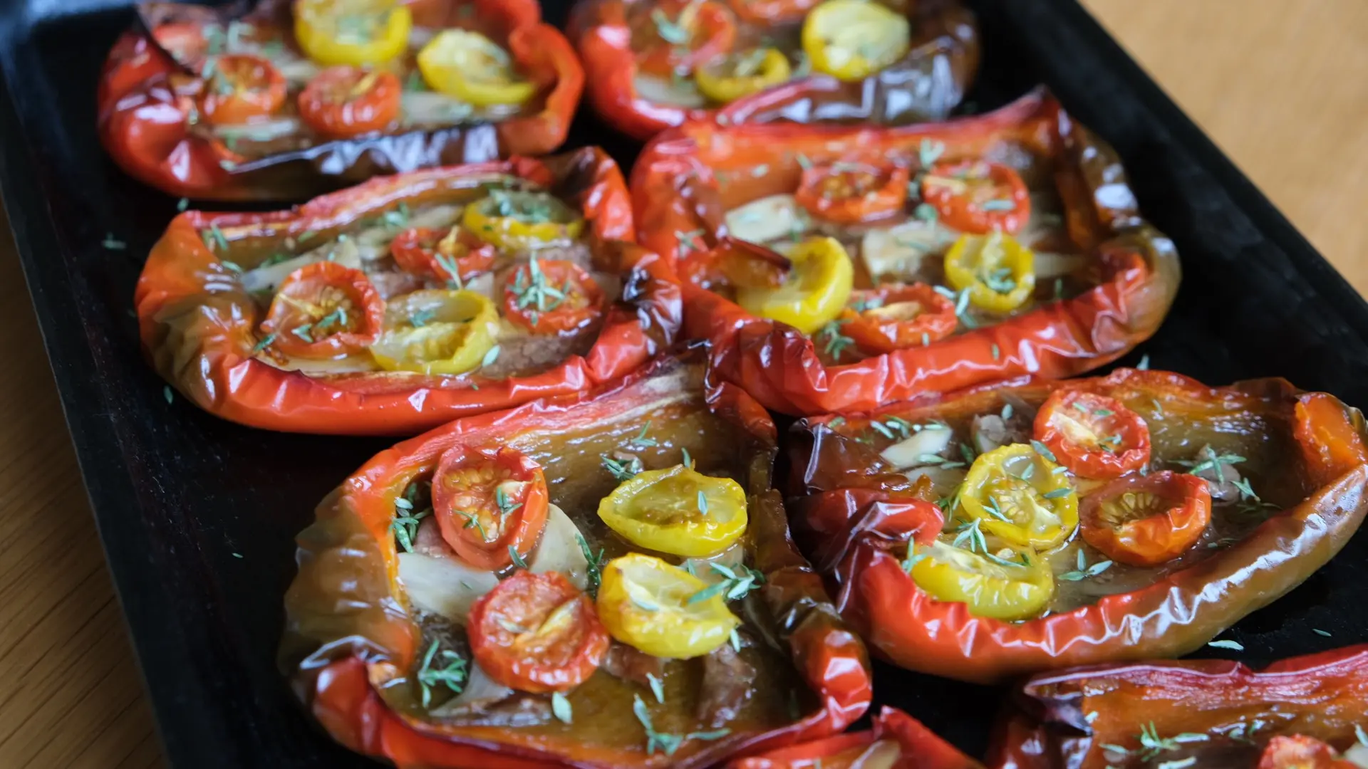 Kandierte Paprika mit Thymian