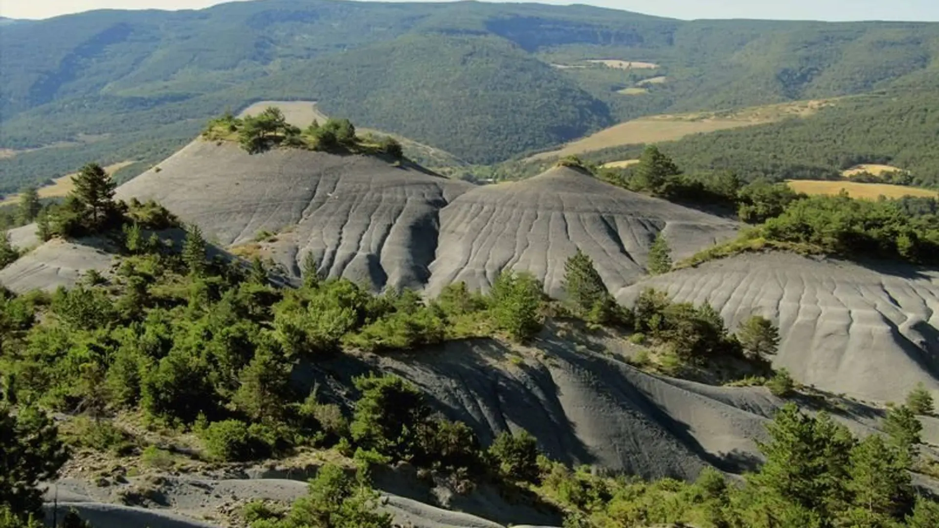 Panorama sur les marnes bleues