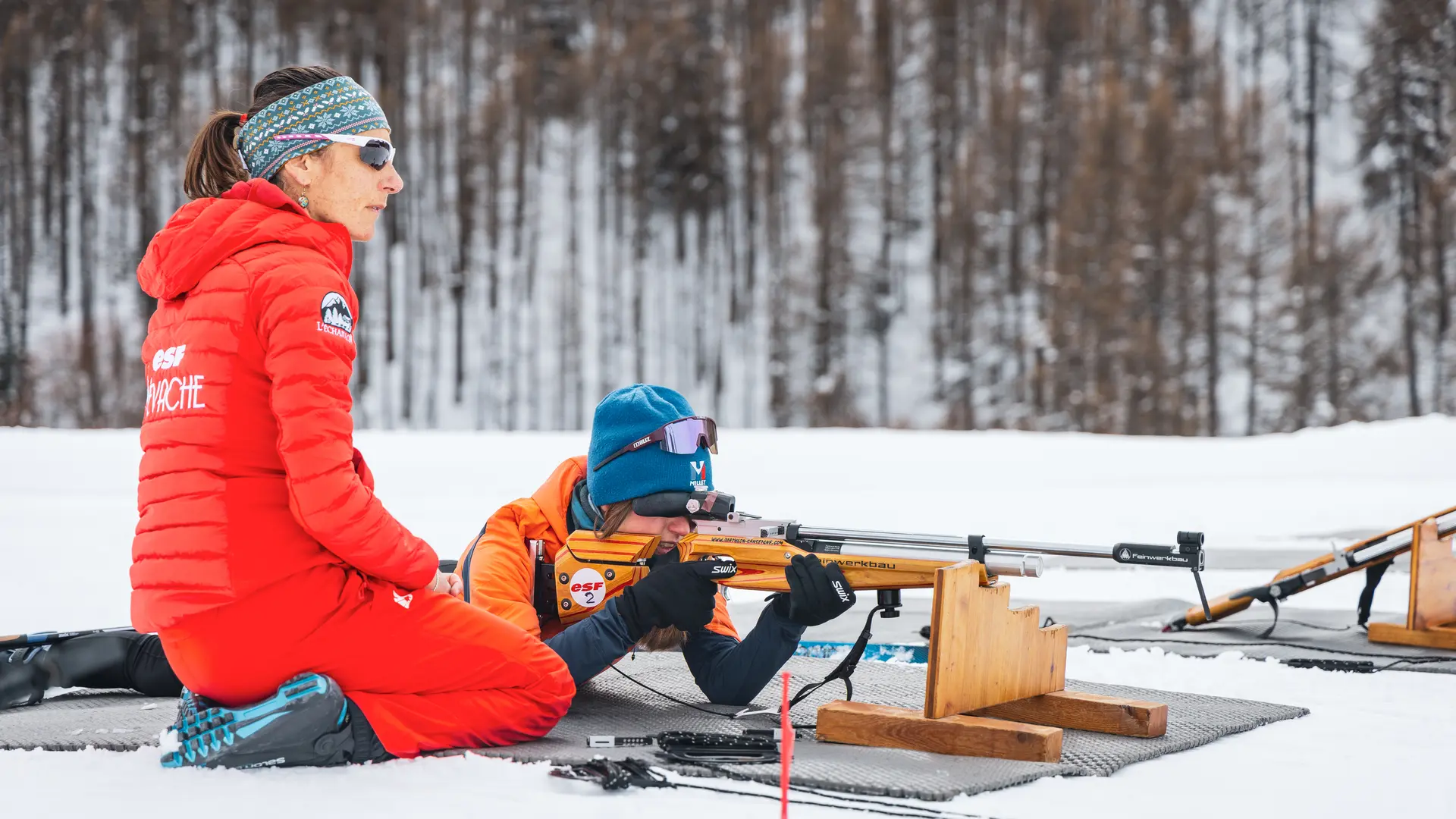 L'ESF Névache propose des initiations au biathlon pour les jeunes de 10 à 16 ans