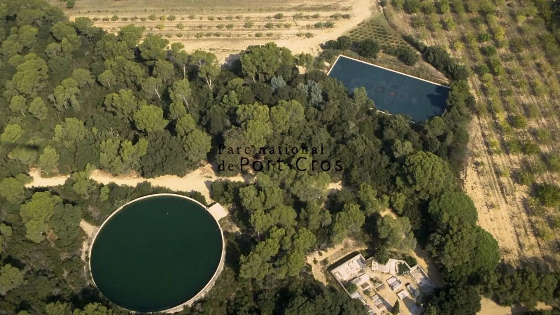 Vue aérienne du réservoir