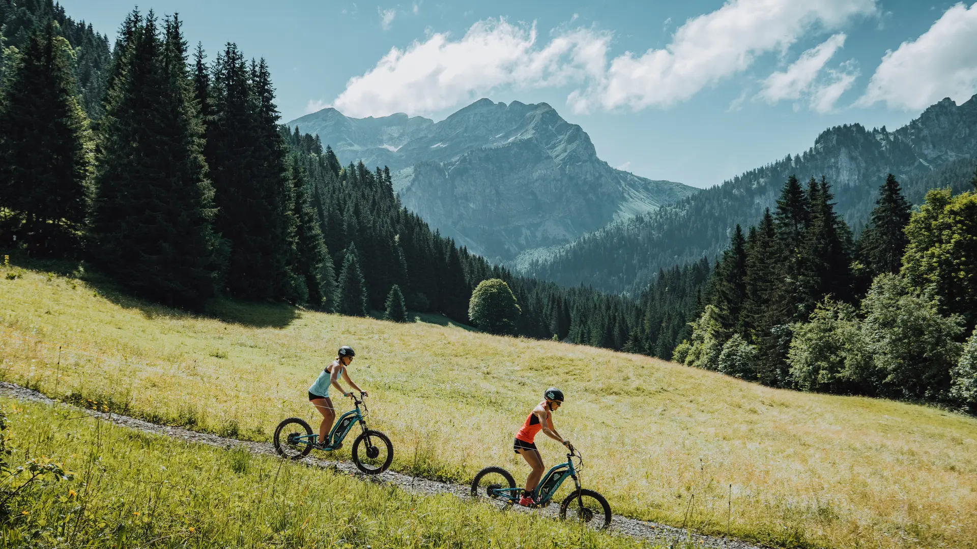 Trottinette électrique  découverte des alpages et du lac de Vallon