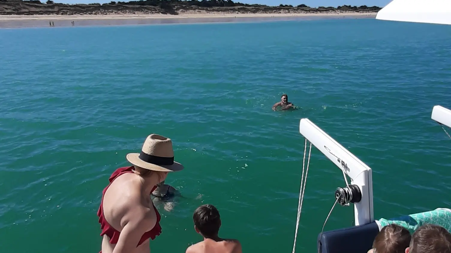 Baignade en mer depuis le Dream'On